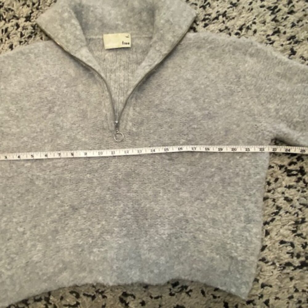 Wilfred Free Gwyneth Alpaca Wool 1/4 Zip Sweater Grey Size S - Picture 8 of 13